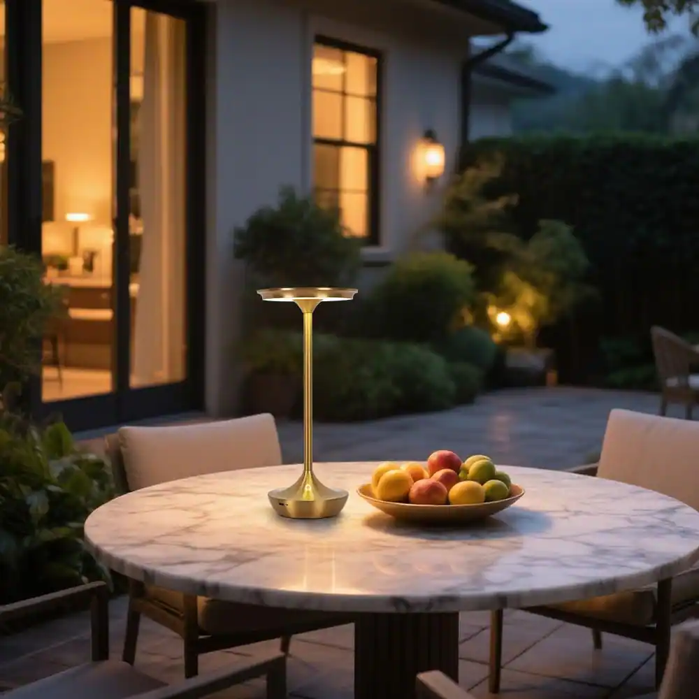 Back. Dazzling Pops - EJQ Rechargeable Cordless Table Lamp 6000mAh Battery Operated LED Table Lights Outdoor Portable Touch - 2 Pcs Black.