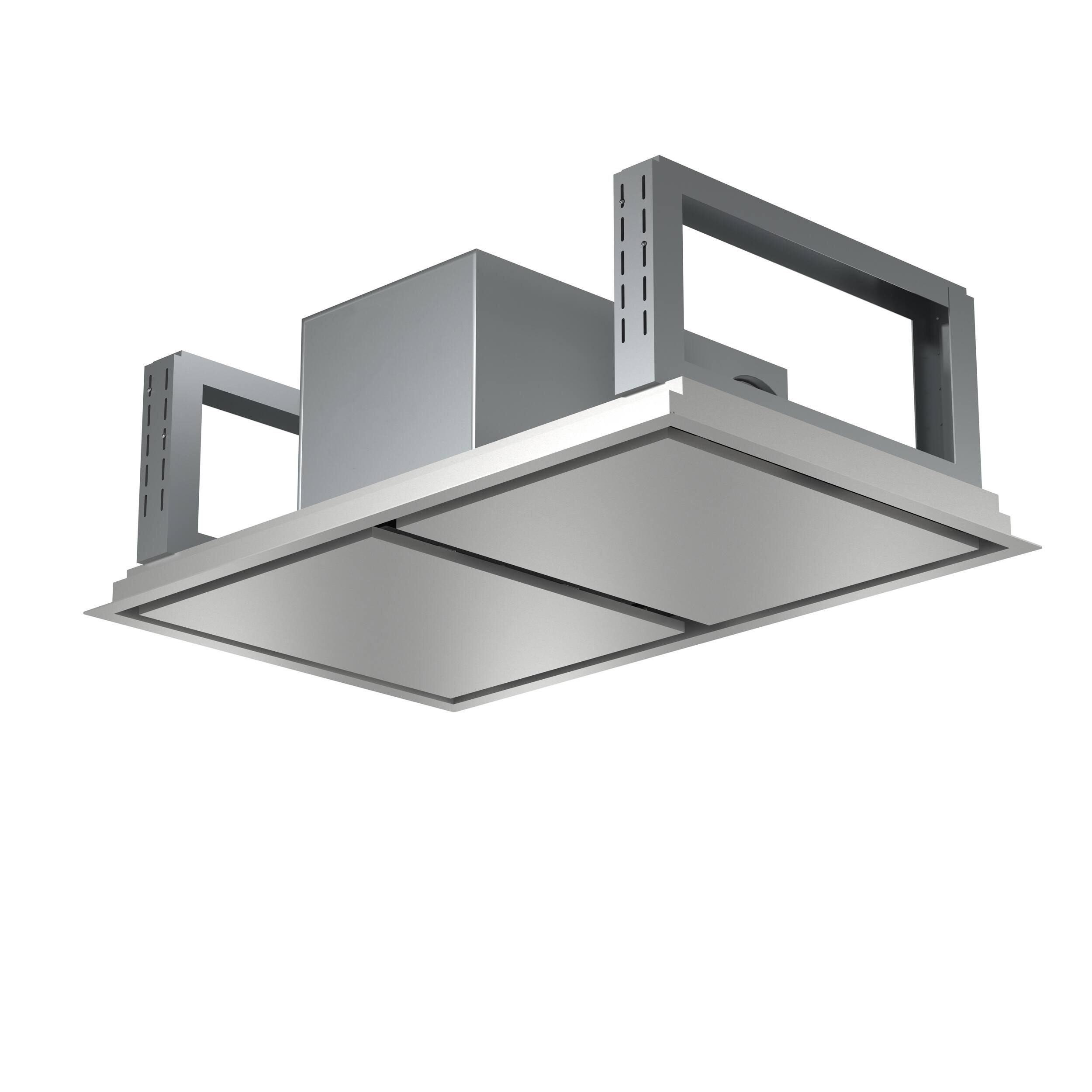 Angle. Forno Appliances - Arezzo 44" Ceiling Range Hood with Perimetric Heat, Odor, Gases and Steam Air Capture - Stainless steel.