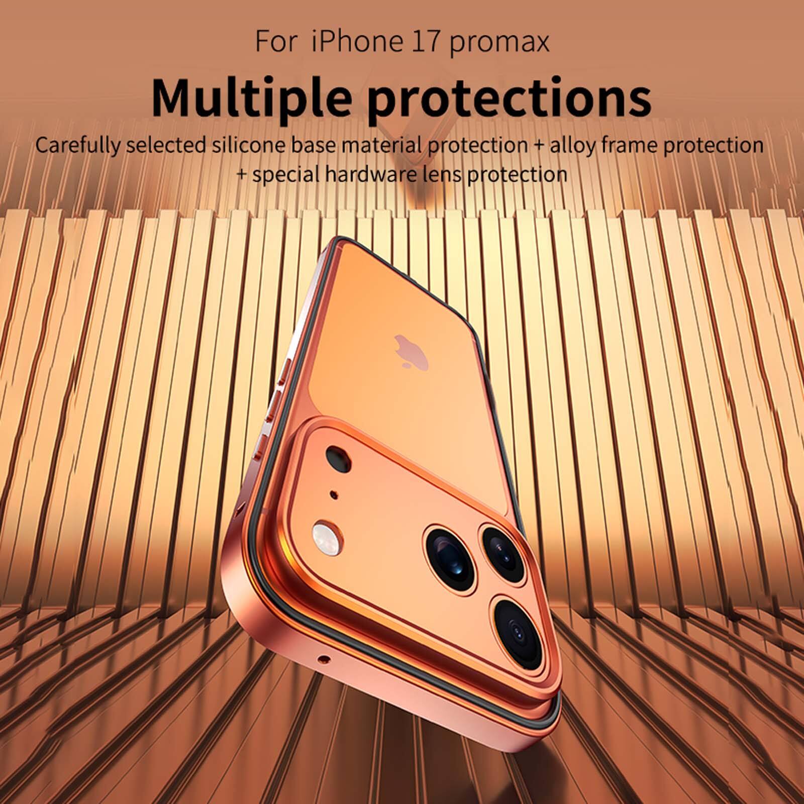 For iPhone 17 promax  
Multiple protections  
Carefully selected silicone base material protection + alloy frame protection + special hardware lens protection