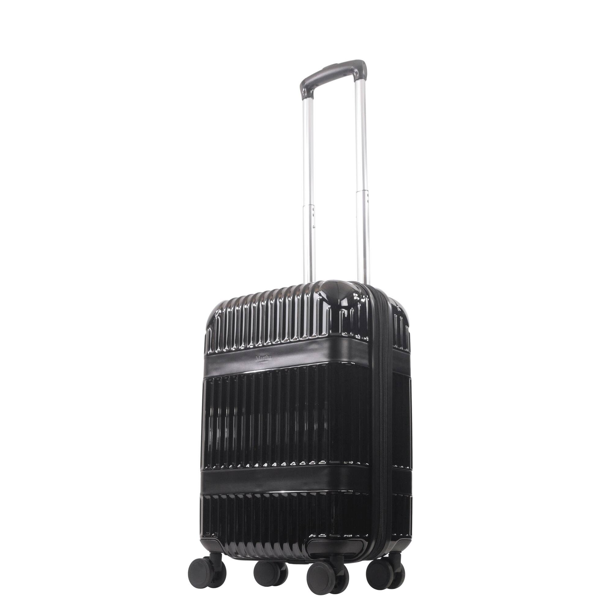 Angle. Martha Stewart - The Bedford 22" Hardcase Carry-On - BLACK.
