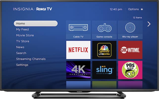 Insignia™ - 50" Class (49.5" Diag.) - LED - 2160p - Smart - 4K Ultra HD TV - Roku TV - Black - Front Zoom