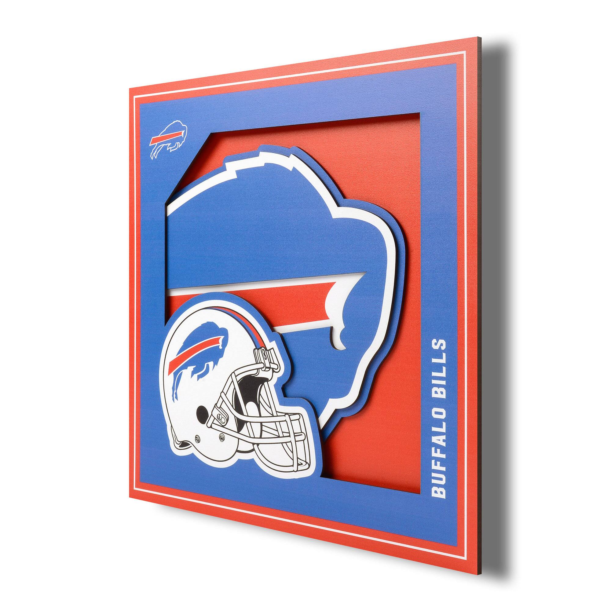 Buffalo Bills 12'' x 12'' 3D Logo Wall Art