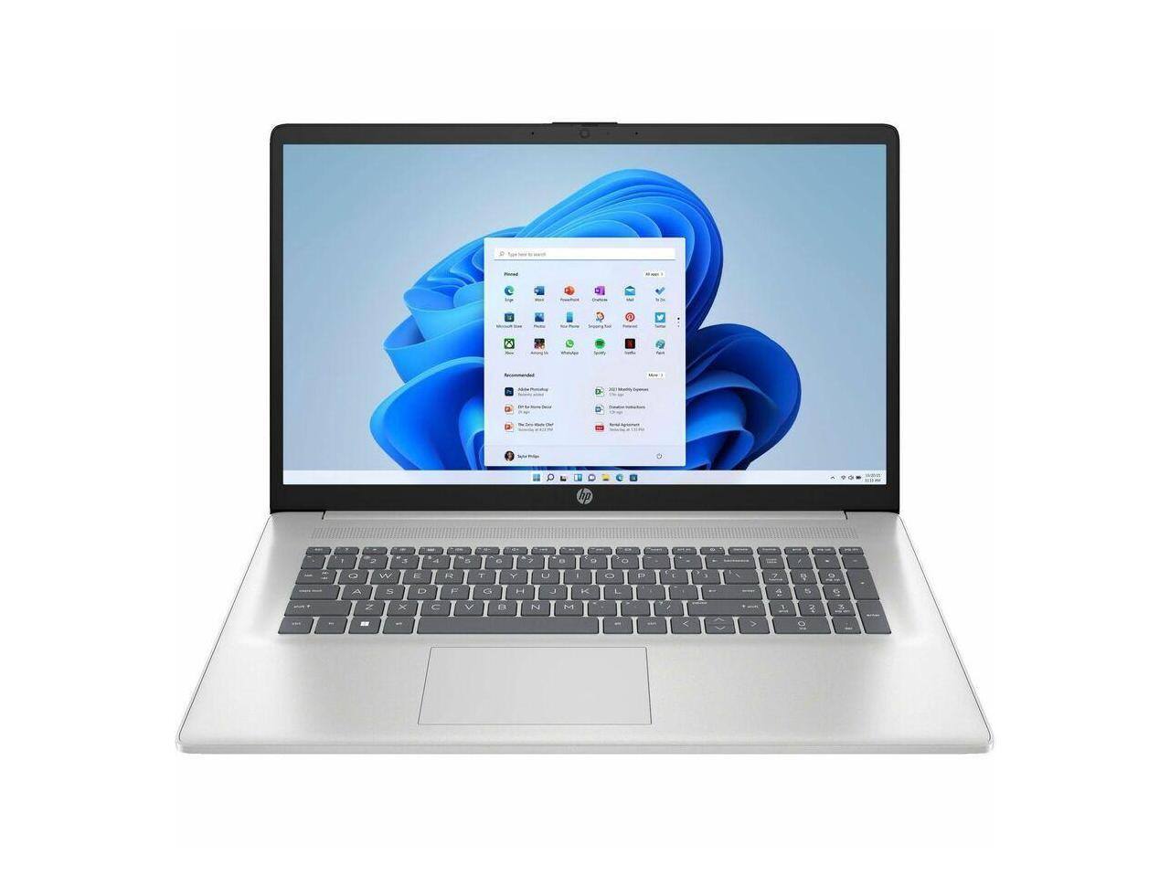 Alt View 2. HP - HP 17-cn2283st 17.3" FHD IPS i3-1215U 8GB DDR4 512GB SSD Win 11 - 8Q3J6UA - Silver.