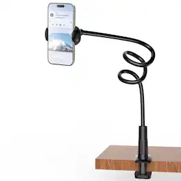 Stylel Star - Phone Holder For Bed Desk Gooseneck Stand With 33 Inch Adjustable Flexible Long Arm Clip Clamp Bracket Mount 15 Pro M - Default