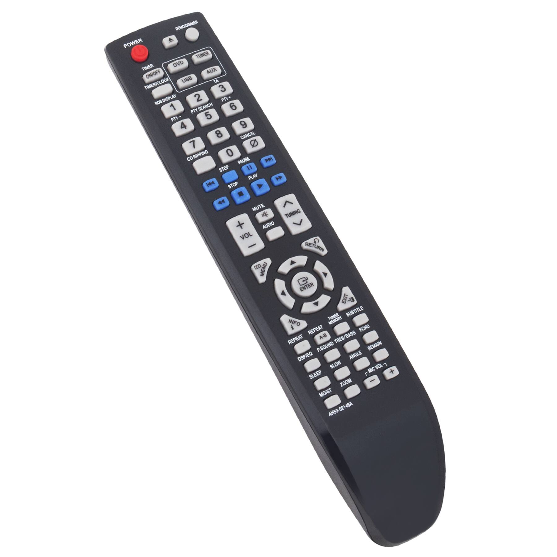 DENOSMER POWER  
TUNING TIMER OVD ONIGFF AUTK TIMERICLOGK  
USB ta 3 2 PTI+ NOS DIP 1 PTY SEARCH 6 PT- 5 4 9 8 CANCEL 7  
CORPPING 0 PUSE f STEP I PLAY 14 STOP 4 MUTE  
TUNING + AUDHO VOL RET Q RETURN B MENU G ENTER EXIT -9  
TUMER SUBTITLE INFO MENOSAR REPEAT ECHO AB TRER/BASS BASS REPEAT PSOUND REMAIN DSPEQ ANGLE BLOW VOL  
MC + SLEEP ZOOM MOIST 0 4GA AHS4