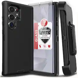 Kitcheniva - Full Body Shockproof Protection Case Only For Samsung Galaxy S26 Ultra - Black