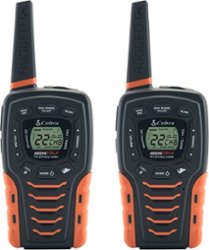 Cobra - 35-Mile, 22-Channel 2-Way Radios (Pair) - Black/Orange - Angle_Zoom