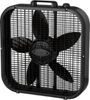Lasko - 20 in. Dècor Colors Air Circulating Box Fan with 3 Speeds - Black - Angle_Zoom