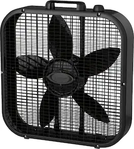 Lasko - 20 in. Dècor Colors Air Circulating Box Fan with 3 Speeds - Black