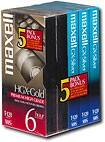 Front Detail. Maxell - T-120 VHS Cassettes (5-pack).
