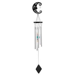 FC Design - 34" Long Metal Black Moon Wind Chime Outdoor Patio or Garden Hanging Decoration - Multi-Color