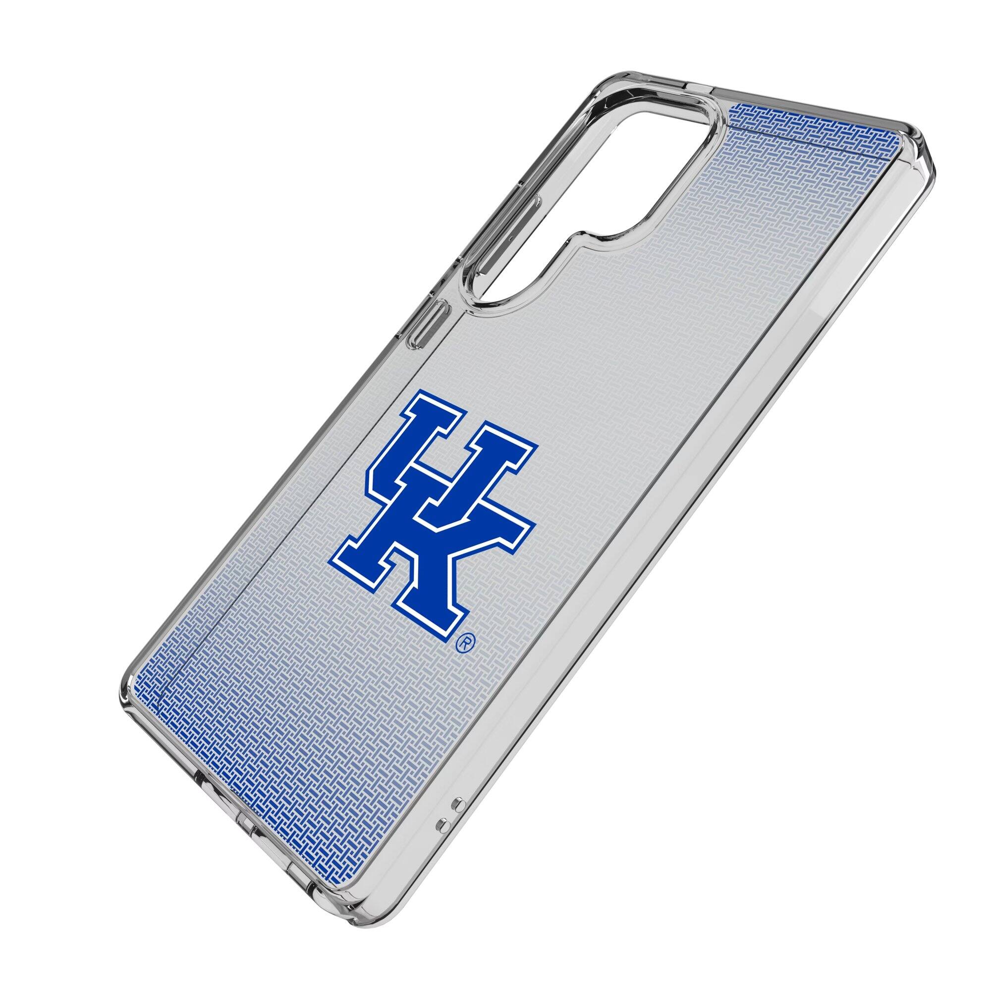 Alt View 1. Keyscaper - Kentucky Wildcats Linen Logo Galaxy Clear Case - S23 Ultra - Multicolor.