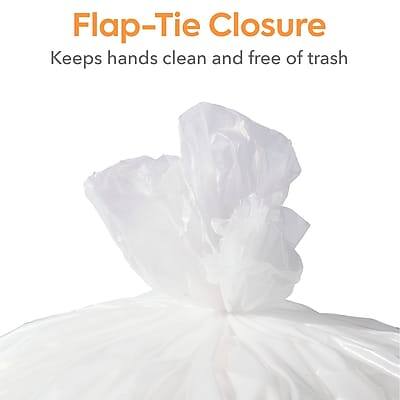 Flap-Tie Closure  
Keeps hands clean and free of trash