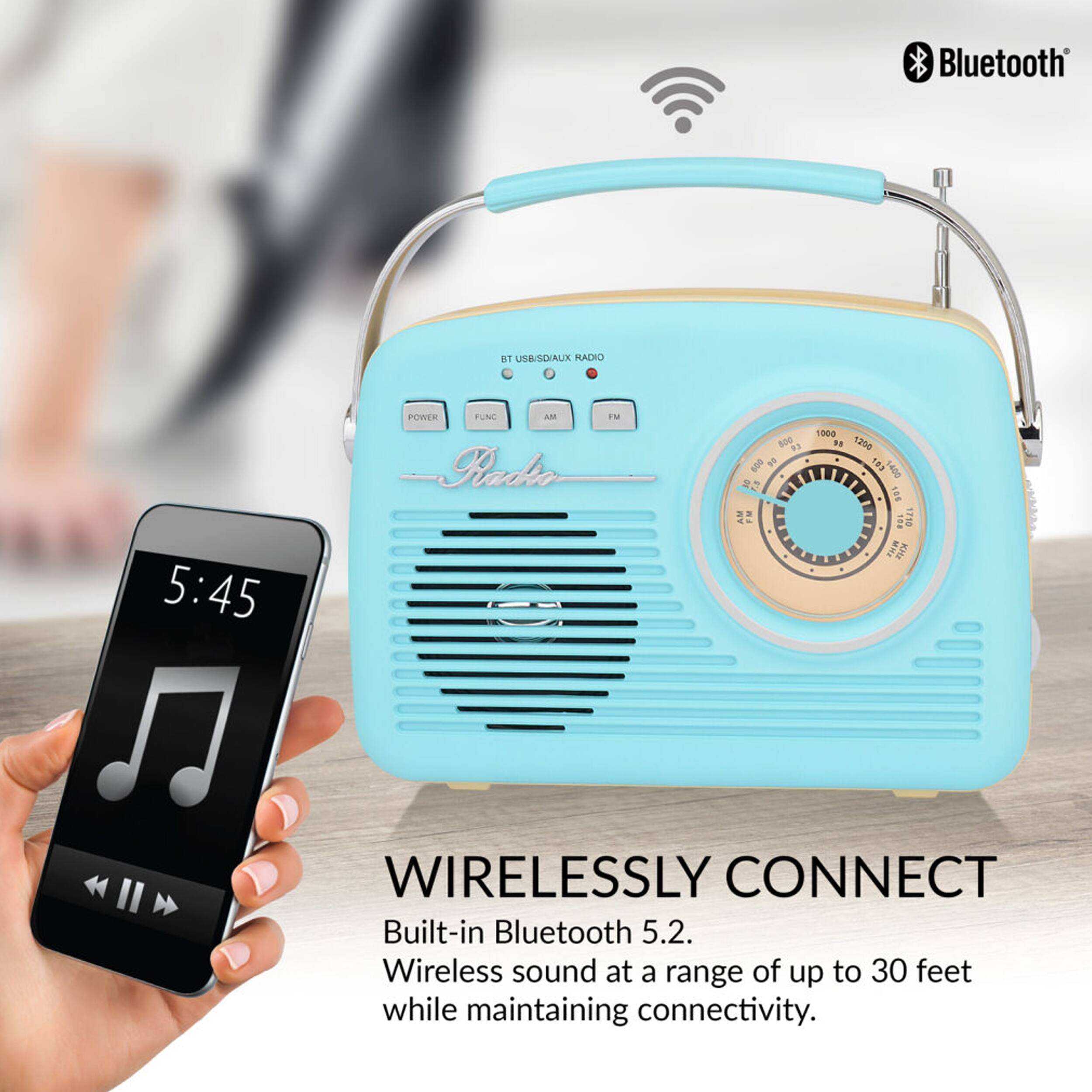 Supersonic Super Sonic Portable Rechargeable Bluetooth Retro