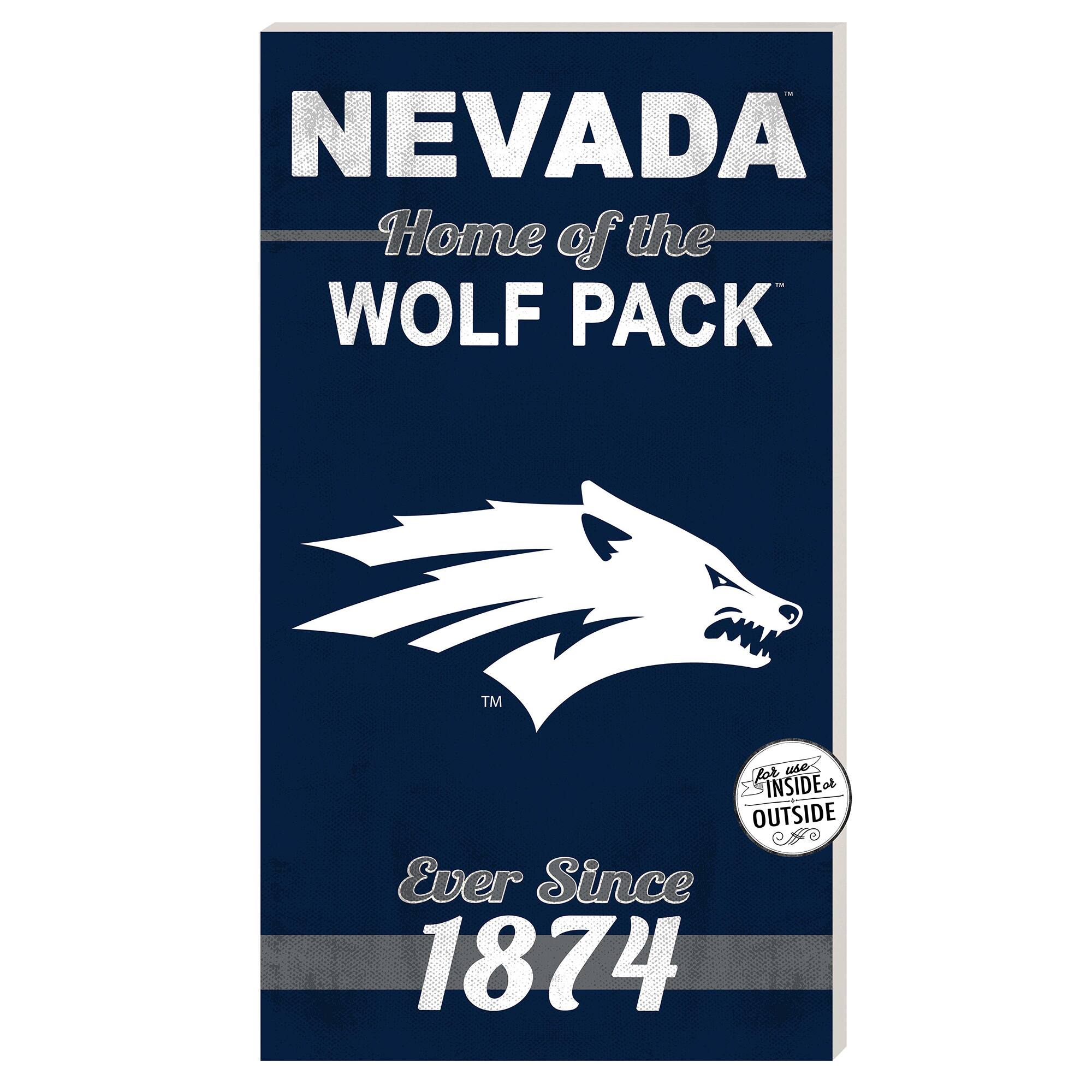 Nevada Wolf Pack 11'' x 20'' Home Of The Sign