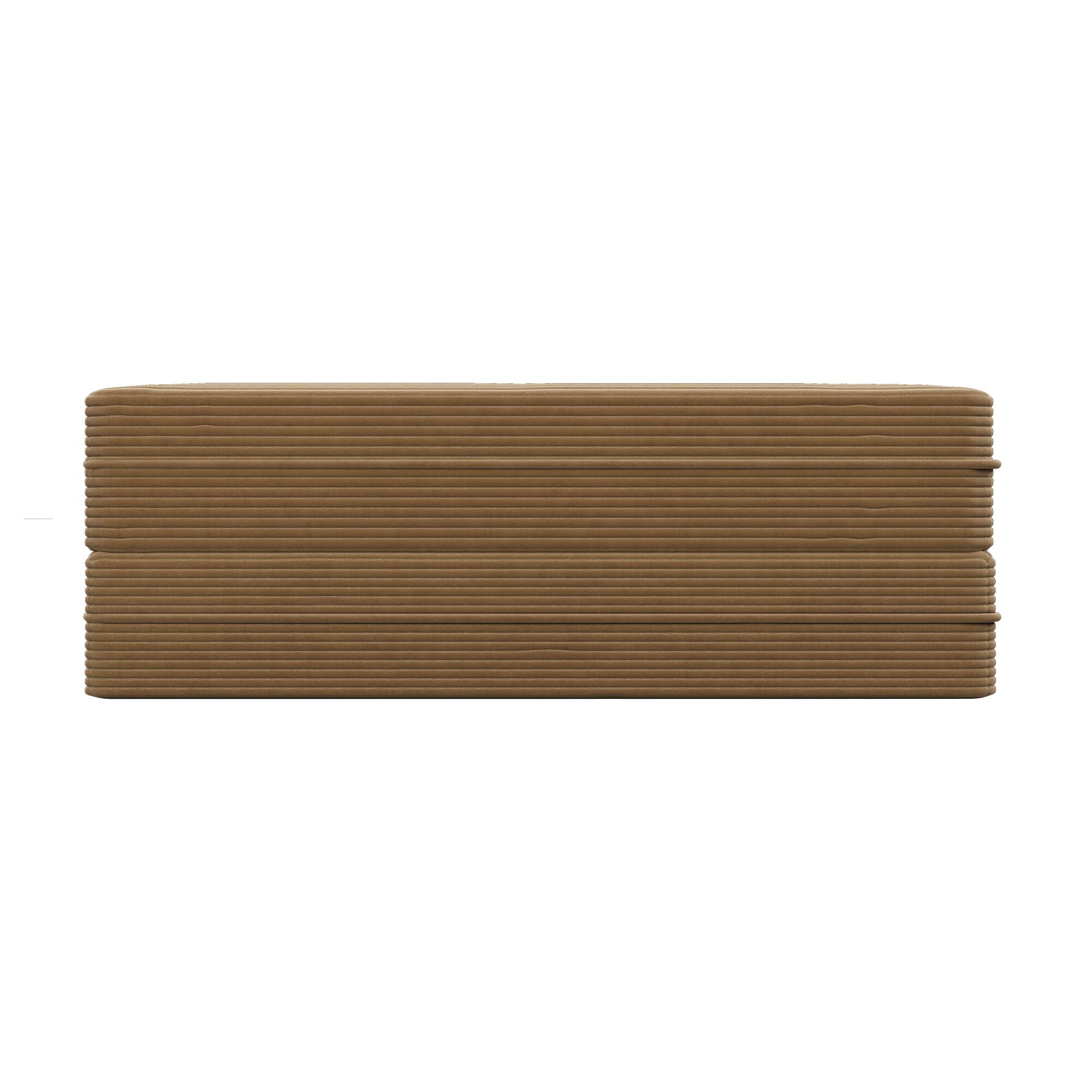 Alt View 7. GOODSILO - Convertible Plush Corduroy Floor Sleeper Sofa with Dual Pillows for Living Room and Guest Use - Camel.