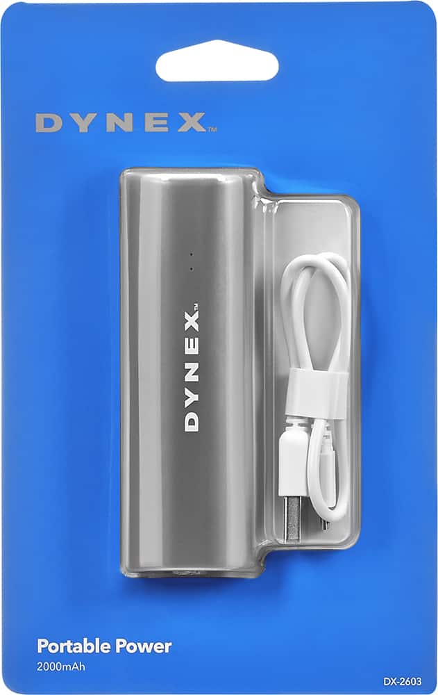Alt View 11. Dynex™ - 2000 mAh Portable Charger - Gray.