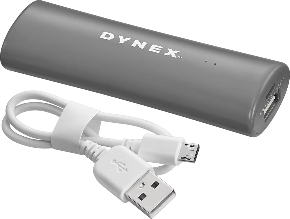 Alt View 12. Dynex™ - 2000 mAh Portable Charger - Gray.