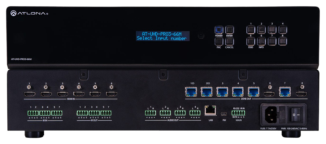 Angle View: Atlona - HDMI Over 100M HDBaseT Receiver - Black