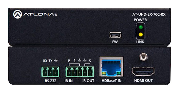 Atlona - HDMI Over HDBaseT Receiver - Black