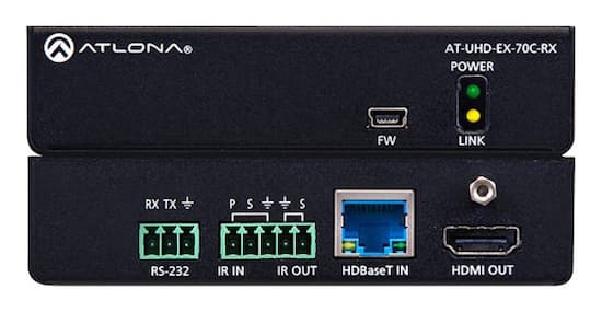 Atlona Hdmi Over Hdbaset Receiver Black At Uhd Ex 70c Rx Best Buy