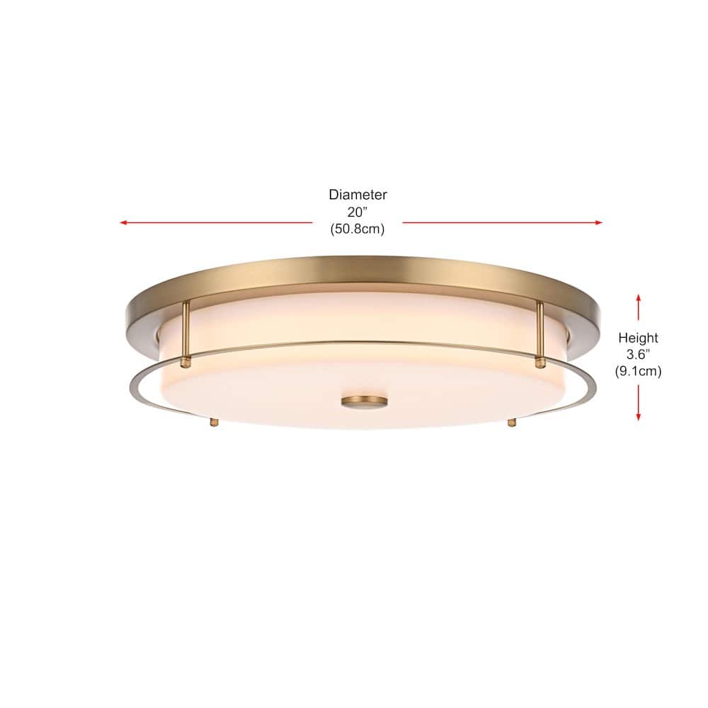 Living District - Kolson 20 Inch Led Flush Mount In - Satin Gold price history on PriceWatchPro