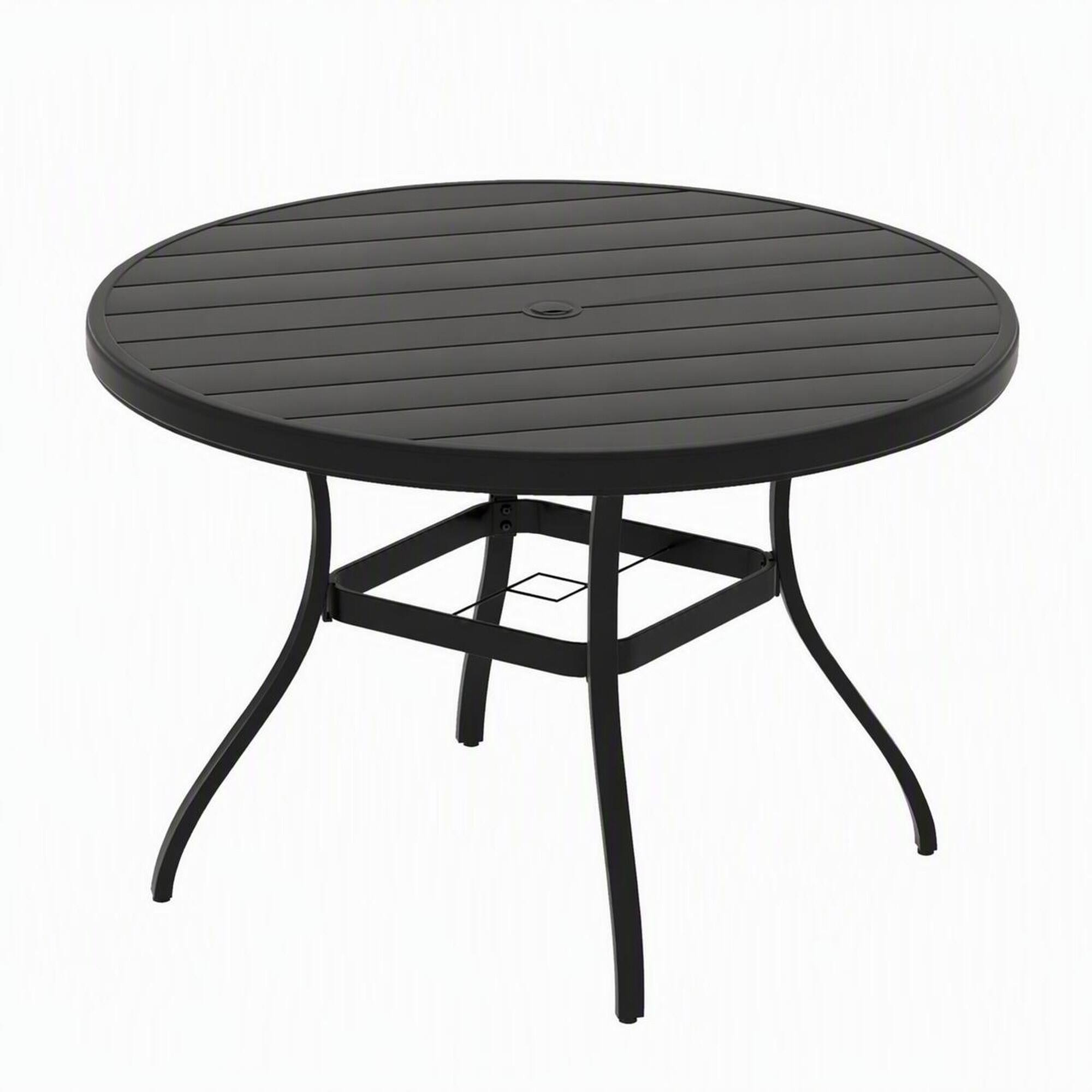 Black Round Outdoor Table