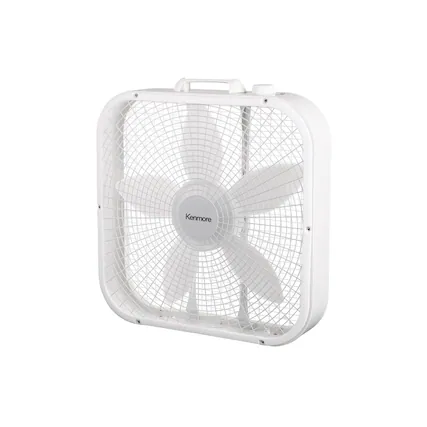 Front. Kenmore - 20" Box Floor Fan - White.