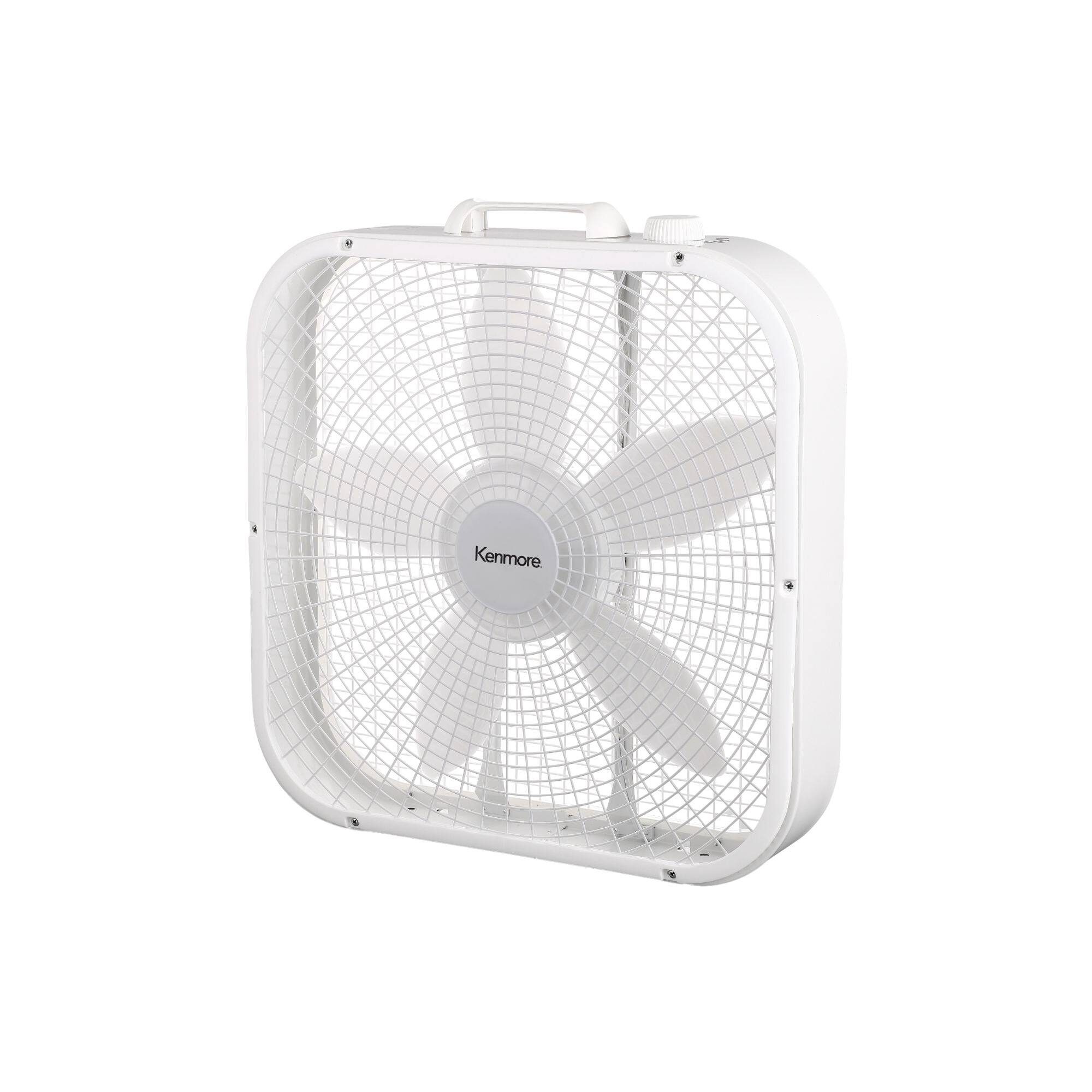 Front. Kenmore - 20" Box Floor Fan - White.