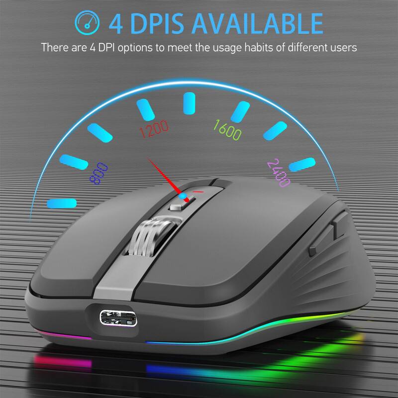 4 DPIS AVAILABLE  
There are 4 DPI options to meet the usage habits of different users  
800 1200 1600 2400