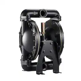 VEVOR - Air Operated Double Diaphragm Pump, 35 GPM, 1 inch Inlet & Outlet Pneumatic Waste Oil Transfer Pump, Max 114 PSI - Black