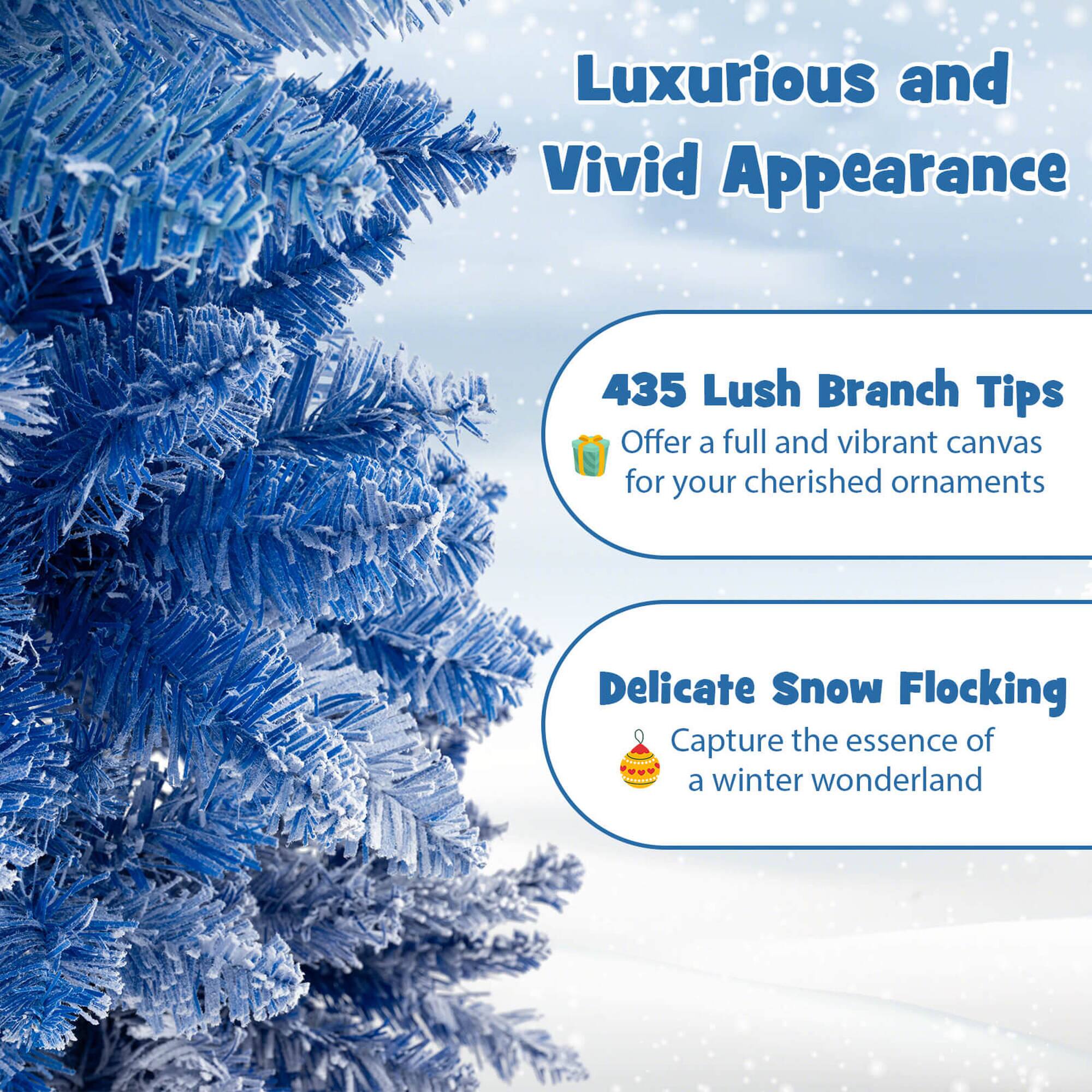 Luxurious and Vivid Appearance

435 Lush Branch Tips
Offer a full and vibrant canvas for your cherished ornaments

Delicate Snow Flocking
Capture the essence of a winter wonderland