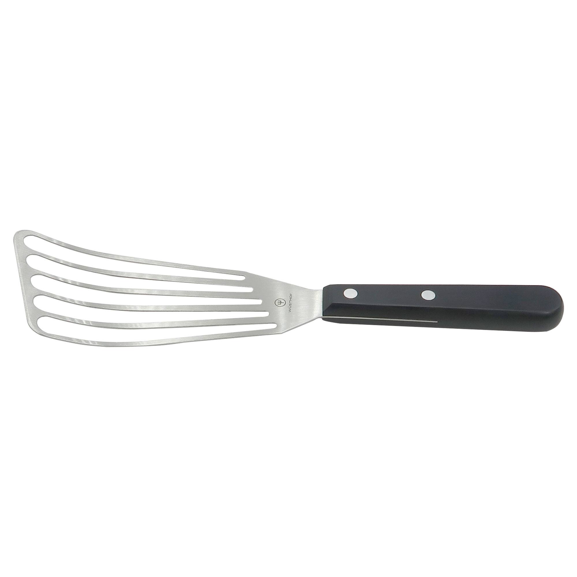 Back. Wusthof - Wusthof Gourmet 6 1/2” Slotted Fish Spatula #9035092117 - Silver.