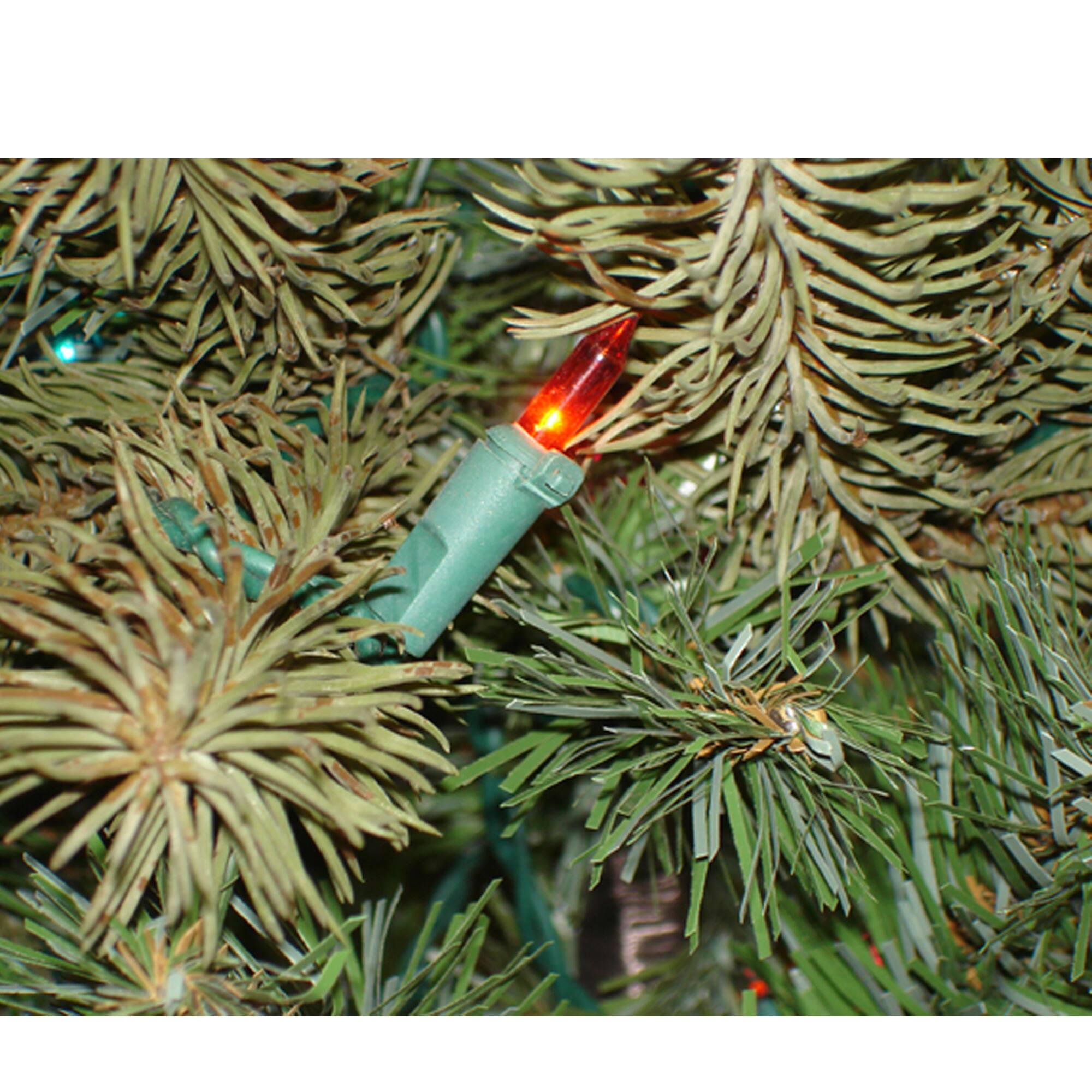 Alt View 1. National Tree Company - 12' Pre-Lit Downswept Douglas Fir Artificial Christmas Tree - Multicolor Lights - Green.