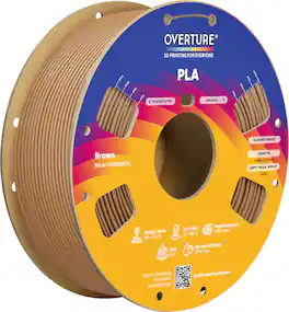 Overture - 1.75 mm PLA 3D Printer Filament - Brown