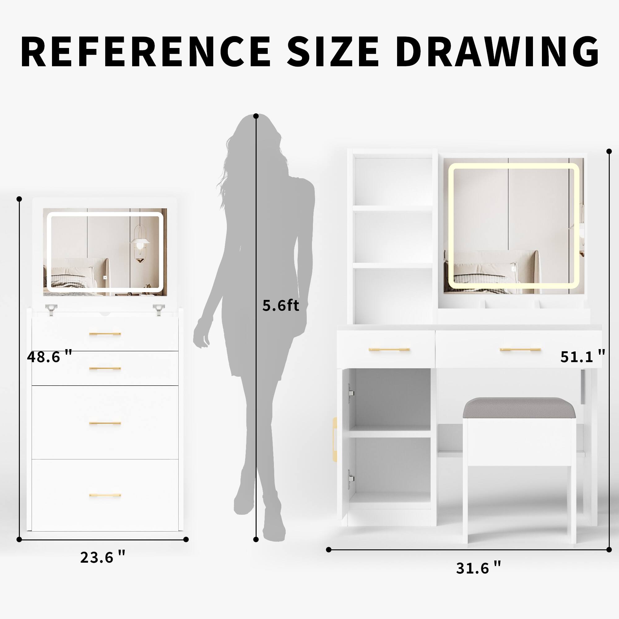 REFERENCE SIZE DRAWING

5.6ft

48.6"

23.6"

51.1"

31.6"