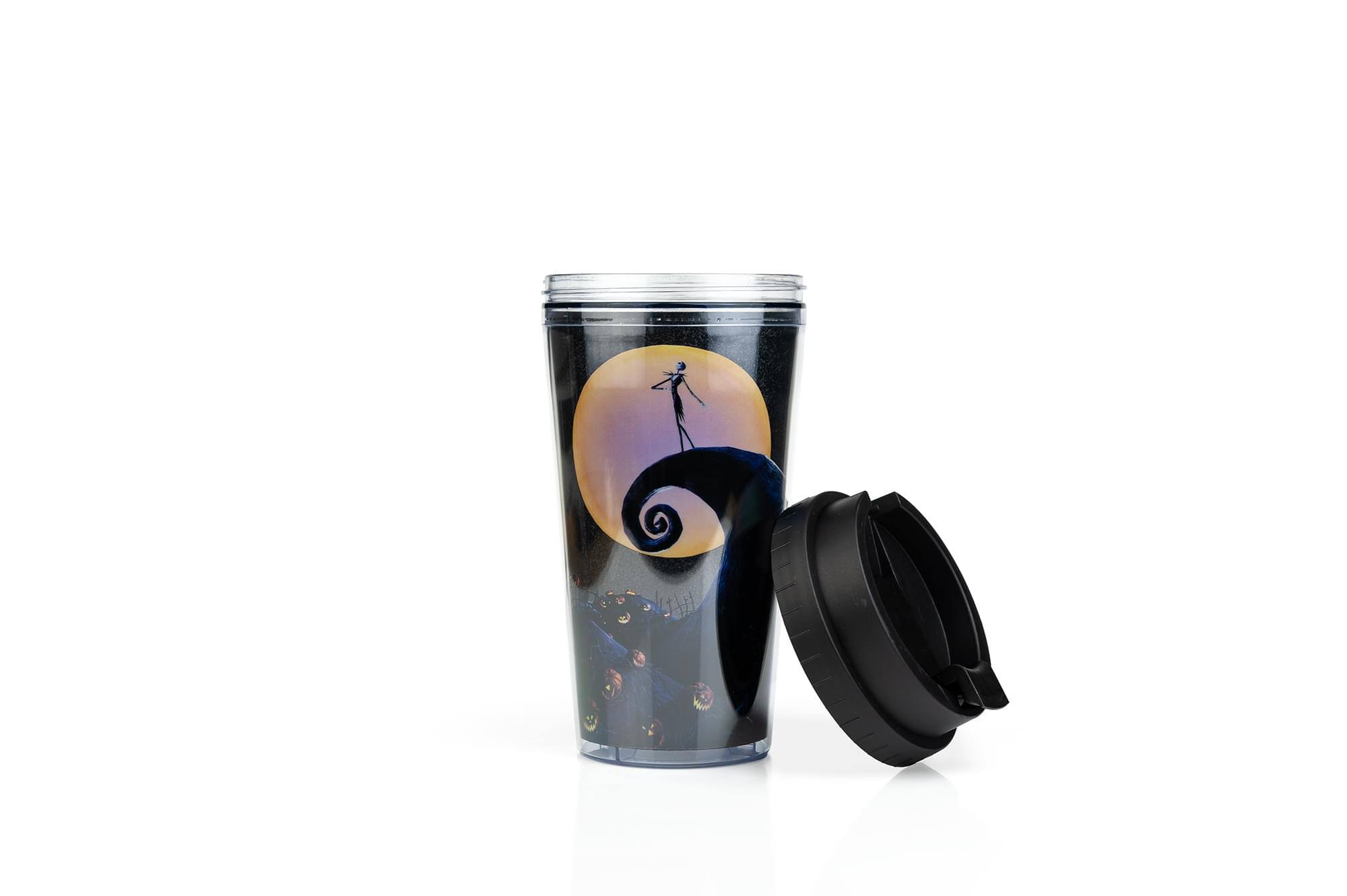 Alt View 10. Disney - The Nightmare Before Christmas Graveyard Scene Travel Mug | Holds 16 Ounces - Black.
