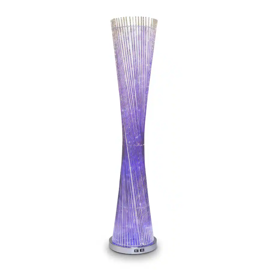 FC Design 55"H Red & Gold Twisted Rod Vase with LED Floor Lamp - Best Buy