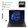 Lenovo - Upgraded - ThinkPad P14s Workstation 14.0 WUXGA (AMD Ryzen AI 7 350, 32GB DDR5, 1TB PCIe SSD, Win 11 Pro) w/USB Hub - Black