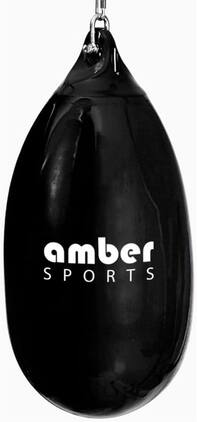 Amber Sporting Goods - Seamless Anti-Leak 110lb Water Punching Bag – Heavy Duty Boxing & MMA Training - Black