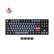 Front. Keychron - K8 Pro Red Switch Mechanical Keyboard Mac or PC - Black.