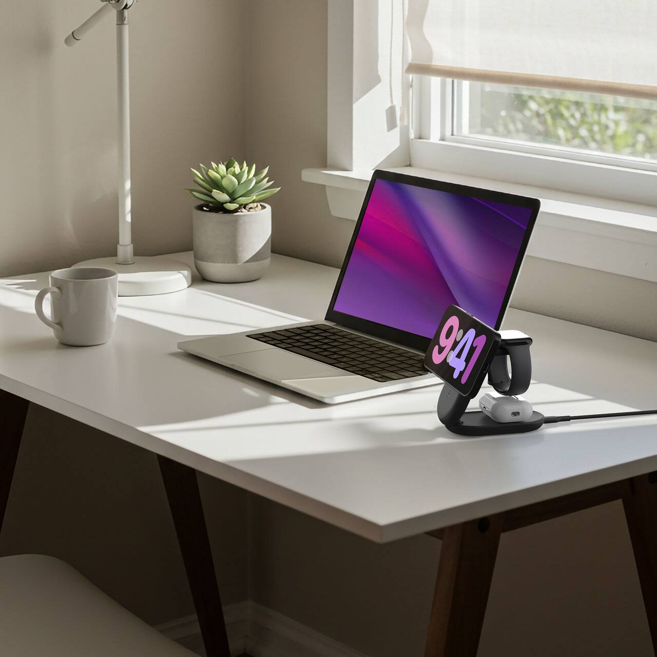 Alt View 4. Belkin - 3-in-1 Foldable Magnetic Charging Stand, 25W Qi2, MagSafe compatible, charge iPhone, compact travel-friendly design - Black.