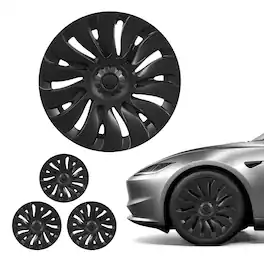 VEVOR - Hubcaps Wheel Covers for 2021-2024 Tesla Model Y, 19 Inch Set of 4 Wheel Rim Cover Hubcaps OEM Style Replacement - Black
