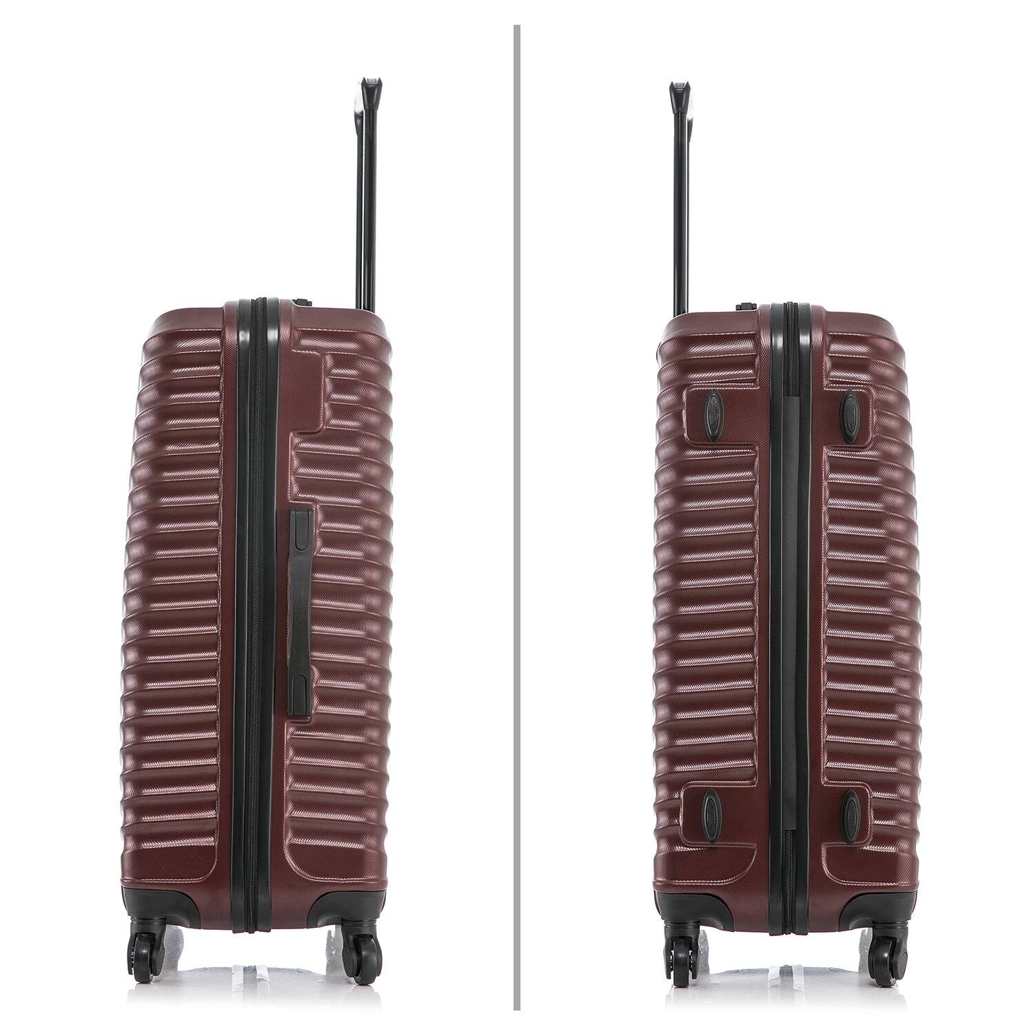 Alt View 2. DUKAP - Adly Lightweight Hardside Spinner 3 Piece Luggage Set  20"/24"/28" - WINE.