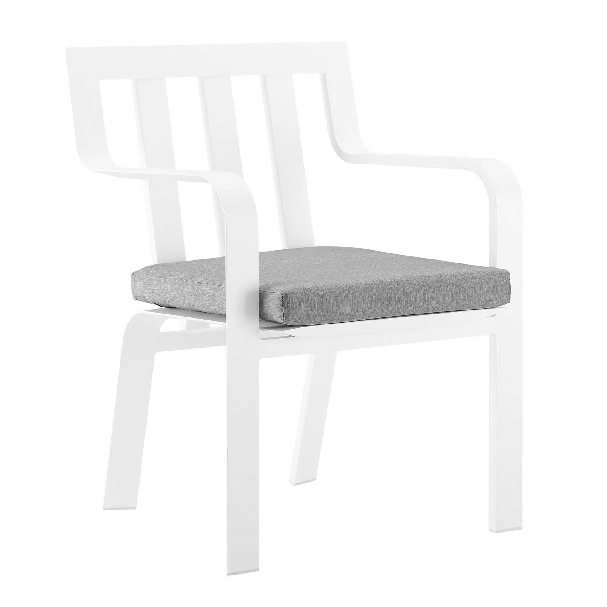 Back. Modway - Baxley Outdoor Patio Aluminum Armchair Set of 2 by Modway - White Gray.