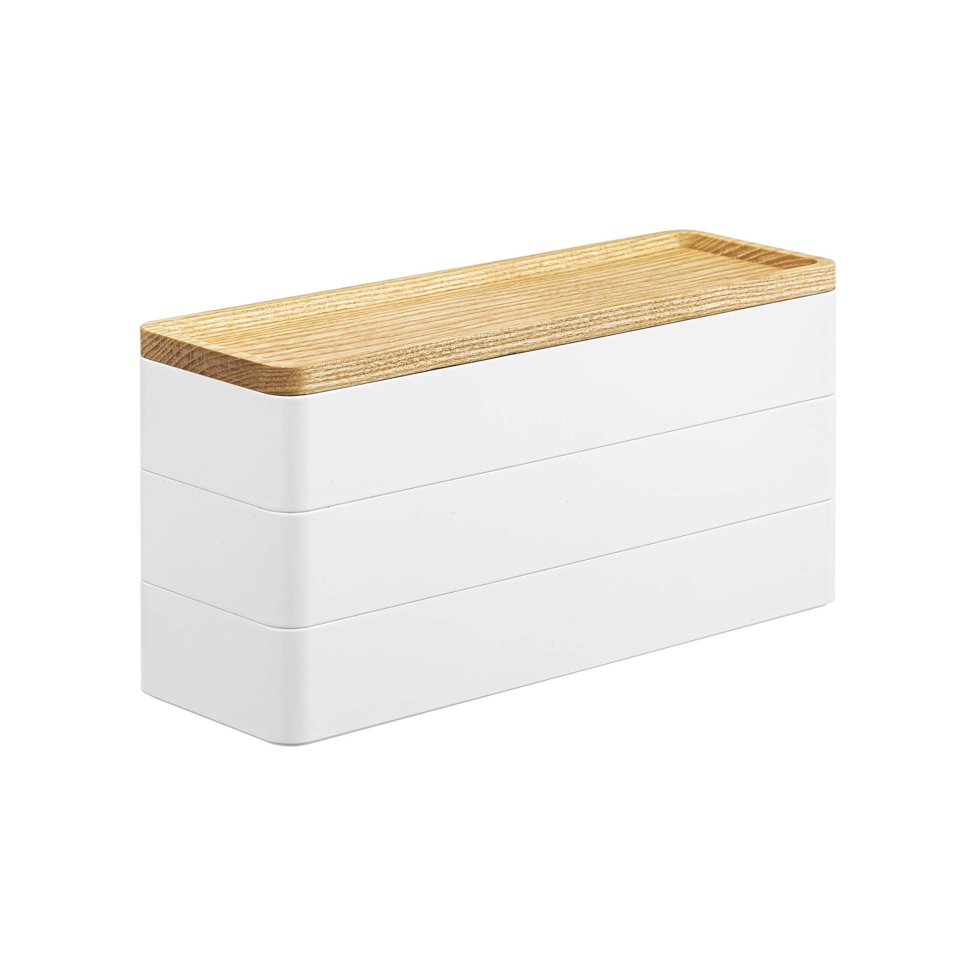 Alt View 4. Yamazaki Home - Stacking Accessories Case - White.