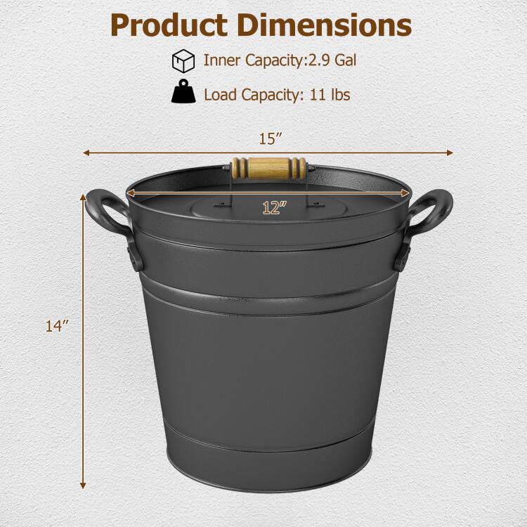 Product Dimensions  
Inner Capacity: 2.9 Gal  
Load Capacity: 11 lbs  
15"  
12"  
14"