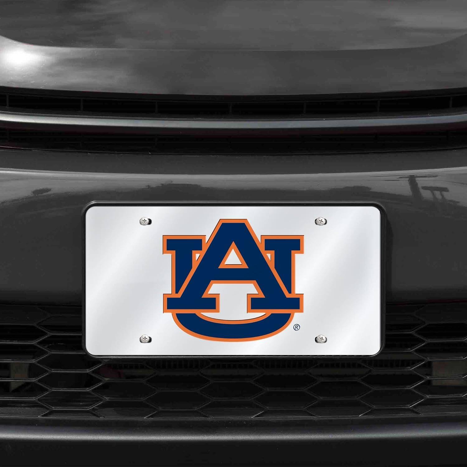 Alt View 1. Rico Industries - Auburn University Tigers Mirrored Laser Cut License Plate Laser Tag - Multi.
