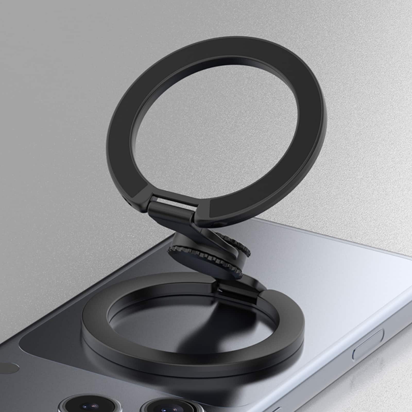 Dteck - Double Sided Magnetic Phone Grip Ring Holder for Apple iPhone, Foldable Zinc Alloy Stand with Fun Gyro Spinner Function - Black price history on PriceWatchPro