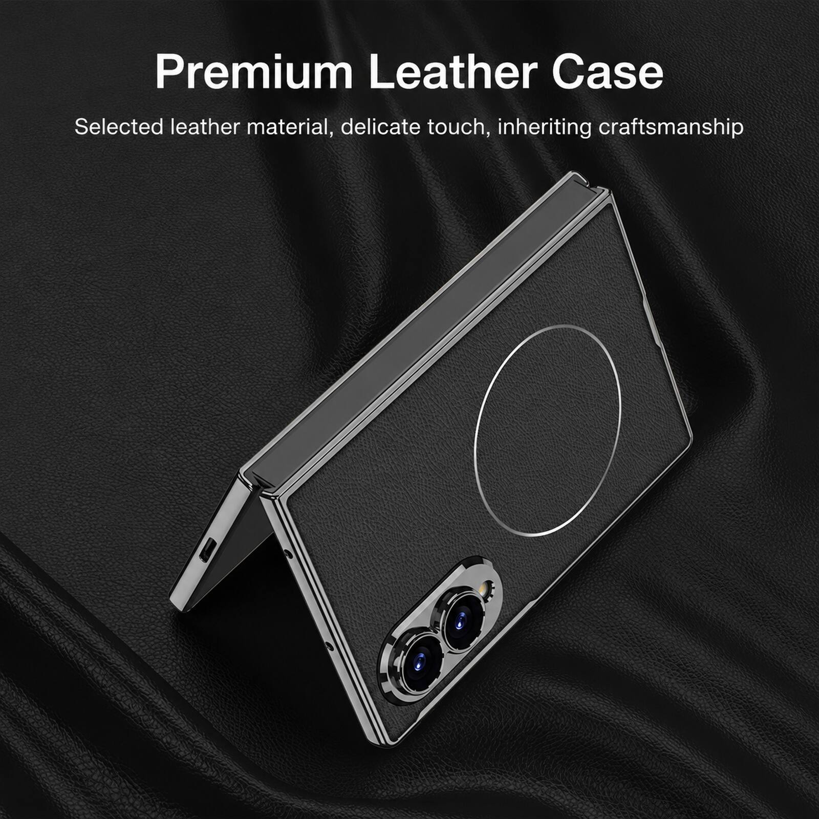 Premium Leather Case  
Selected leather material, delicate touch, inheriting craftsmanship